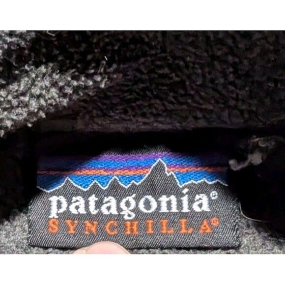 Patagonia Synchilla Jacket Ruffle Full Zip Fleece Sweater Women's Sz Large Gray - Picture 3 of 9